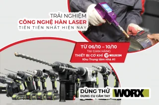 Weldcom giới thiệu công nghệ hàn laser và dụng cụ cầm tay Worx tại triển lãm Vietbuild