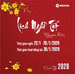 Weldcom thông báo lịch nghỉ tết Canh Tý 2020