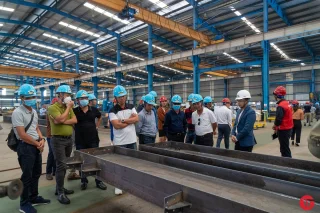 Hiệp hội kết cấu thép Thắng Lợi tham quan các nhà máy kết cấu thép phía bắc
