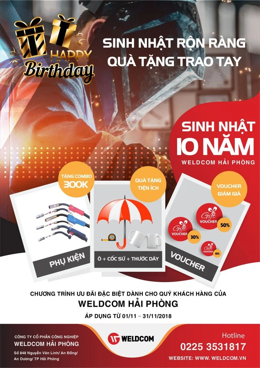 sinh nhat 10 nam weldcom hai phong