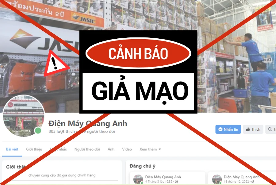 WARNING – QUANG ANH ELECTRICAL IS NOT A DISTRIBUTOR OF WELDCOM