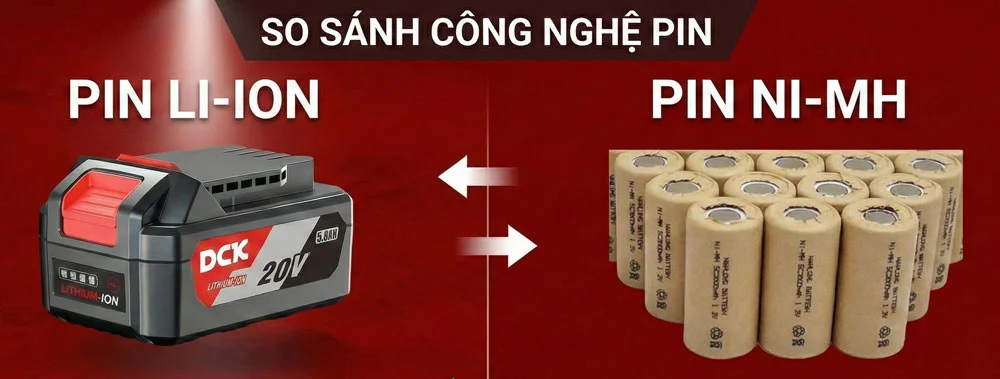 Các loại pin máy khoan phổ biến hiện nay