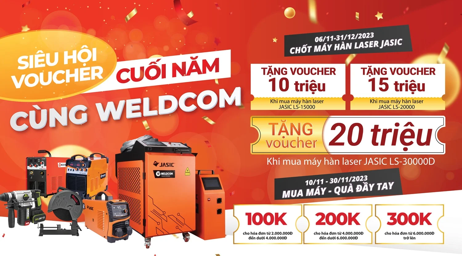 SIÊU HỘI VOUCHER CUỐI NĂM CÙNG WELDCOM