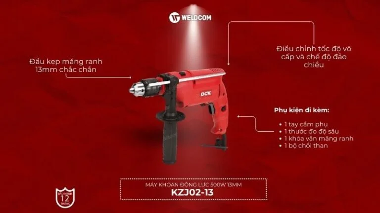 Máy khoan động lực DCK 500W 13mm KZJ02-13
