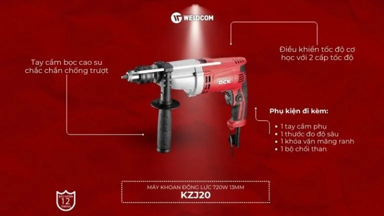 Máy khoan động lực DCK 720W 13mm KZJ20