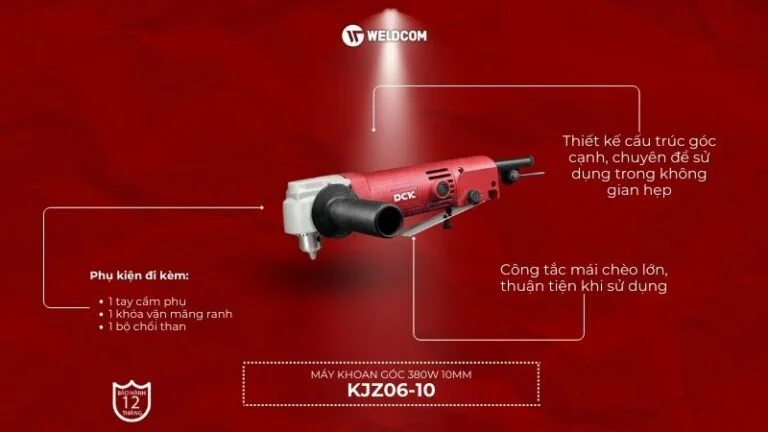 Máy khoan góc DCK 380W 10mm KJZ06-10