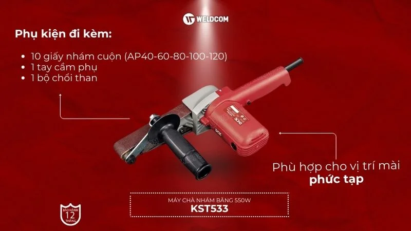 Máy chà nhám băng 550W KST533 - DCK