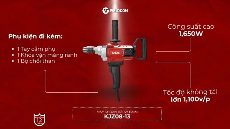 Máy khoan 1650W 13mm KJZ08-13 – DCK