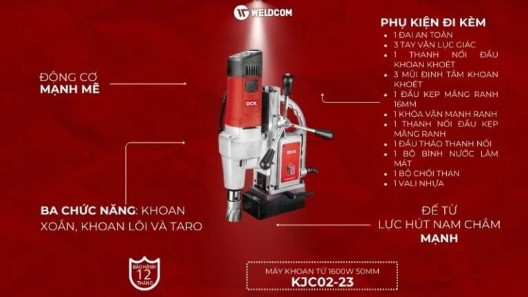 Máy khoan từ 1600W 50mm KJC02-23 - DCK
