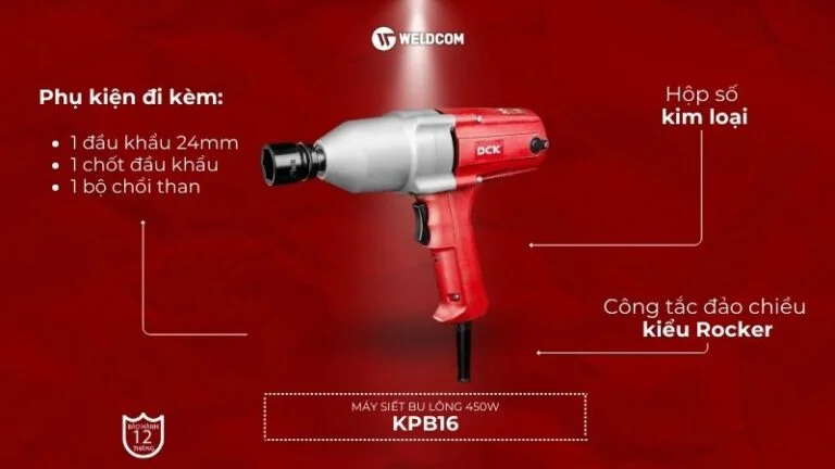 Máy siết bu lông 450W KPB16 - DCK