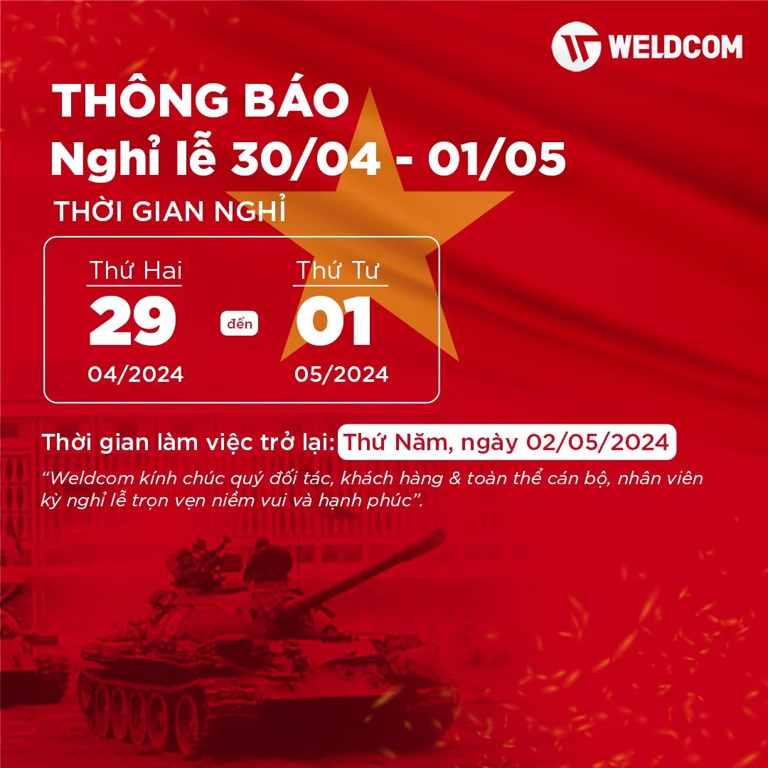 THÔNG BÁO NGHỈ LỄ 30/4 - 1/5/2024