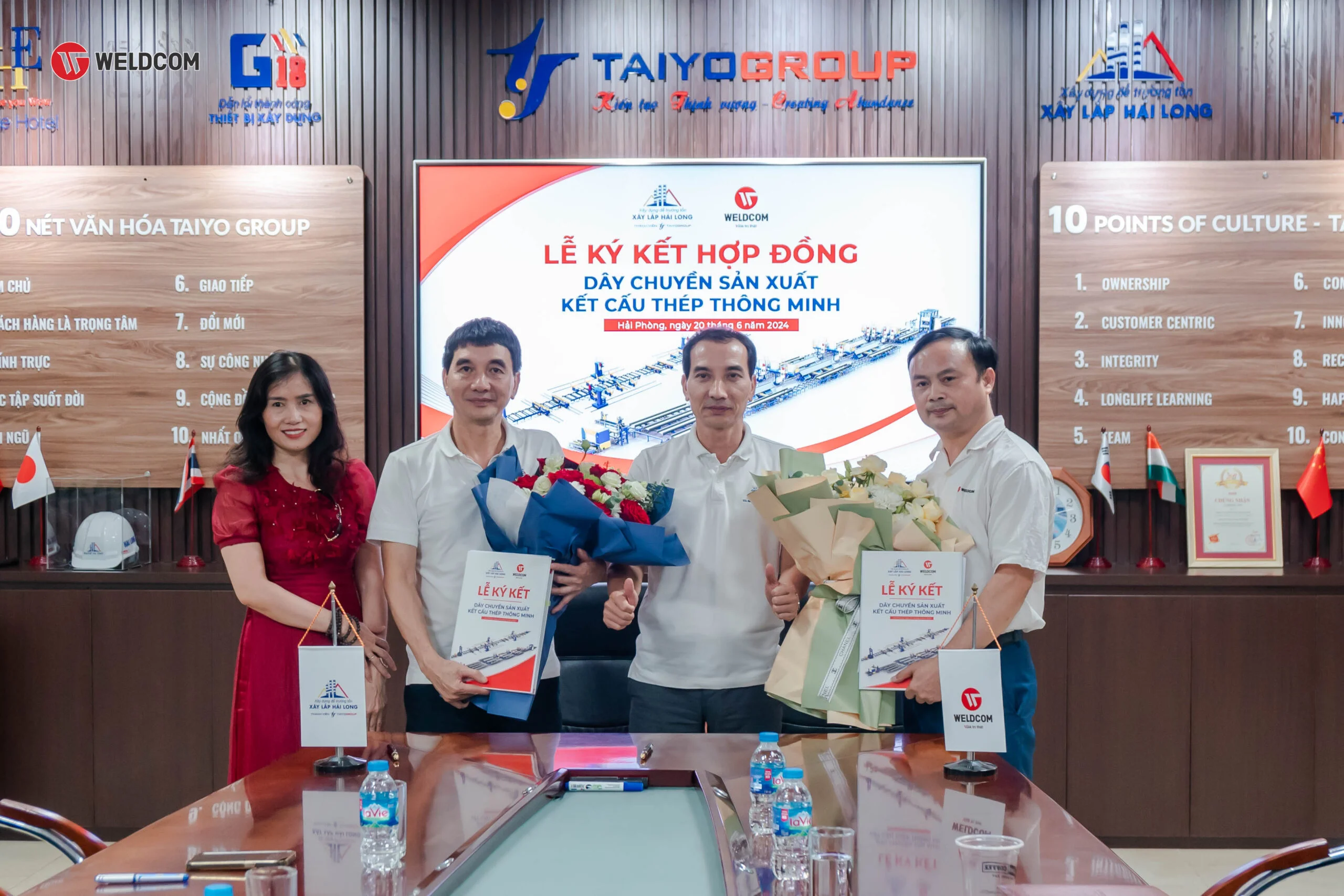 WELDCOM KÝ KẾT HỢP ĐỒNG CUNG CẤP 2 DÂY CHUYỀN SẢN XUẤT KẾT CẤU THÉP THÔNG MINH CHO XÂY LẮP HẢI LONG