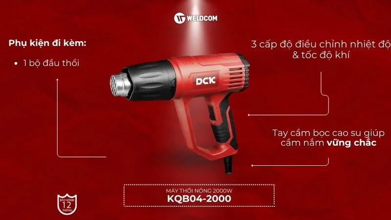 Máy thổi nóng 2000W KQB04-2000 – DCK