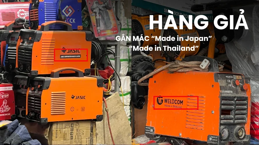 CẢNH BÁO THỦ ĐOẠN LỪA ĐẢO MỚI: MÁY HÀN JASIC GIẢ GẮN MÁC "MADE IN JAPAN"