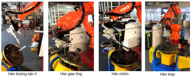 Biên dạng hàn của Robot hàn laser kết hợp gá xoay 2 trục