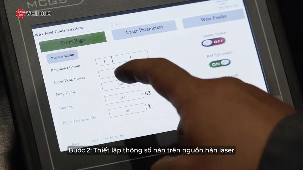 Hướng dẫn vận hành robot hàn: Bước 2