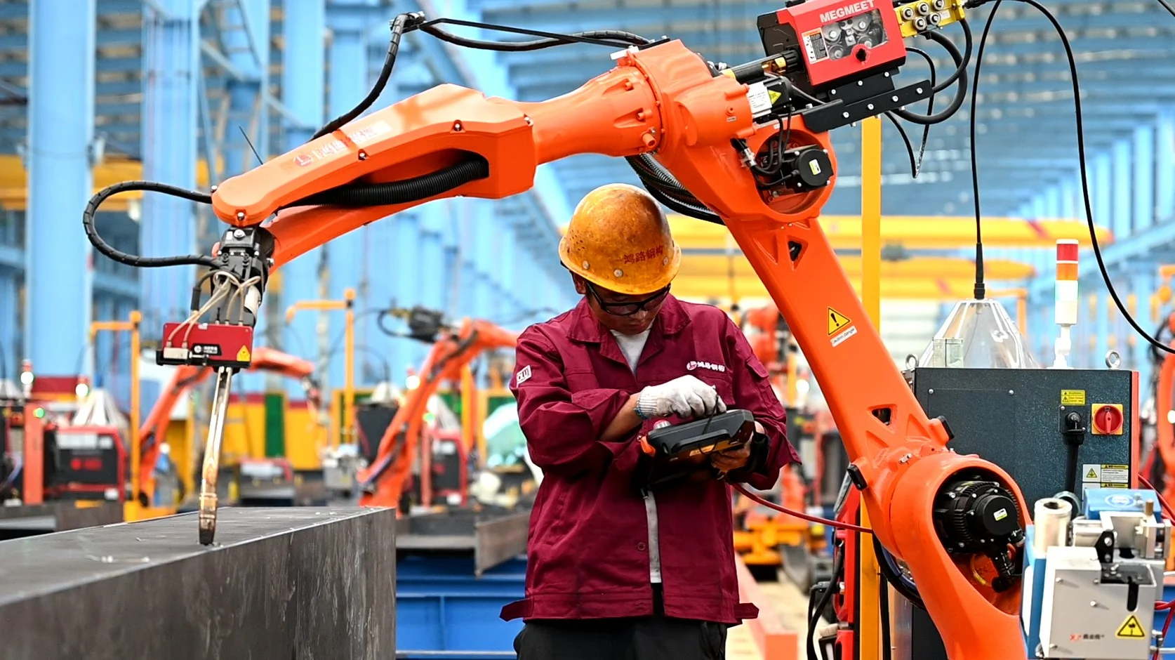 GIẢI PHÁP TRẠM ROBOT RAY 7 TRỤC MIG/MAG HONGLU