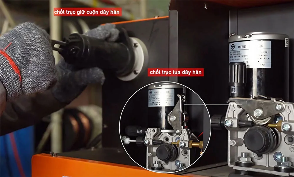 Chốt trục giữ cuộn dây hàn