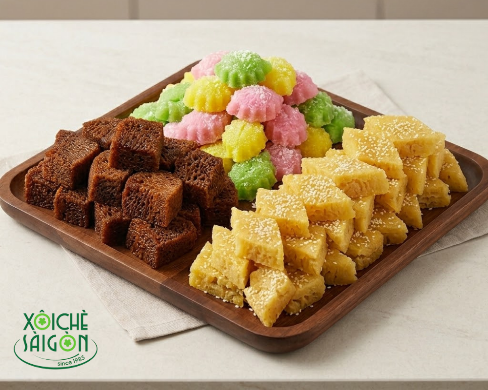 Bánh bò truyền thống miền Tây tại Xôi Chè Sài Gòn