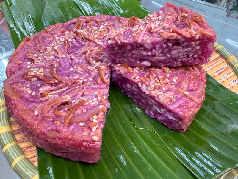 o banh khoai mon dua non nuong