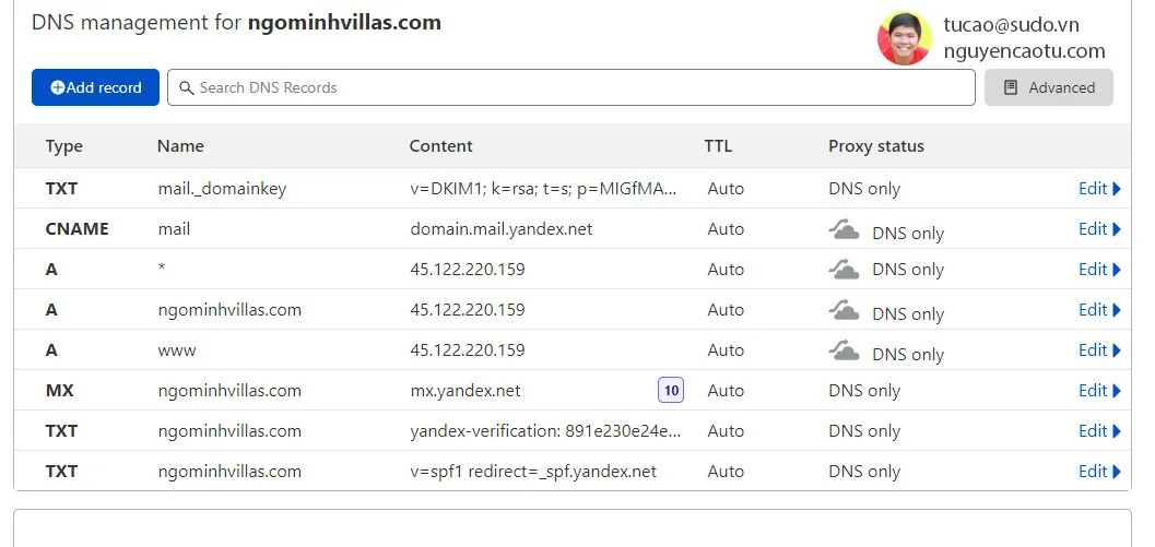 Hướng dẫn cài đặt Email doanh nghiệp với Yandex miễn phí