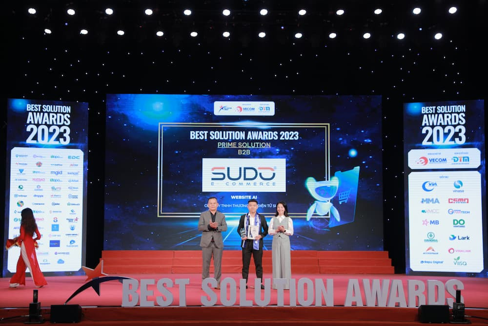 Giải pháp Website Ai của Sudo được vinh danh 2 giải thưởng tại Best Solution Awards 2023