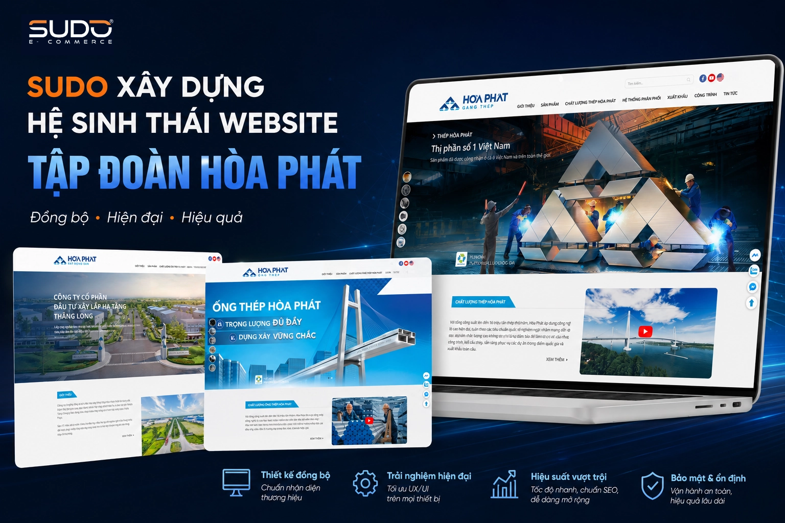 Case Study: Sudo xây dựng hệ sinh thái Website Tập đoàn Hòa Phát