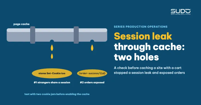 Session leak through cache: two vulnerabilities caught in time
