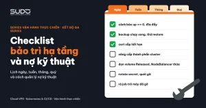 Checklist bảo trì hạ tầng và quản lý nợ kỹ thuật