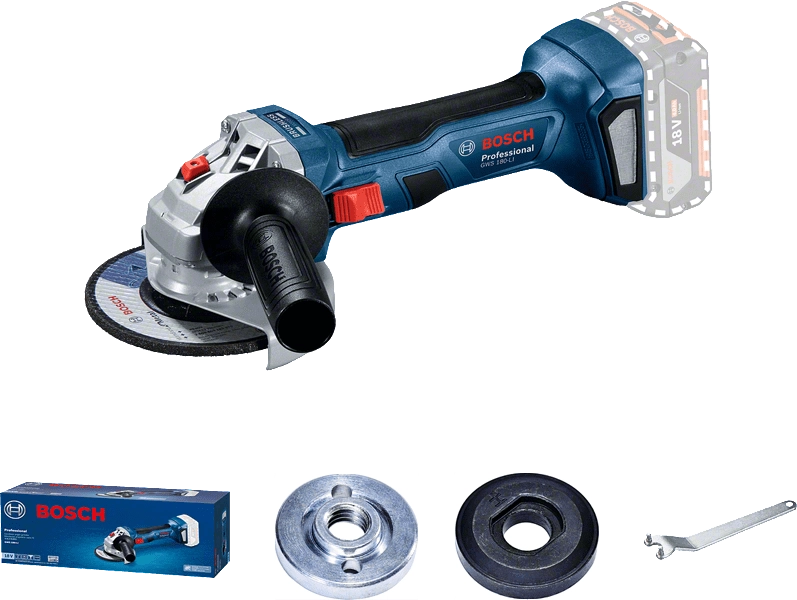 Máy mài góc dùng pin Bosch GWS 180-LI (body) tạo ấn tượng với thiết kế bên ngoài bắt mắt