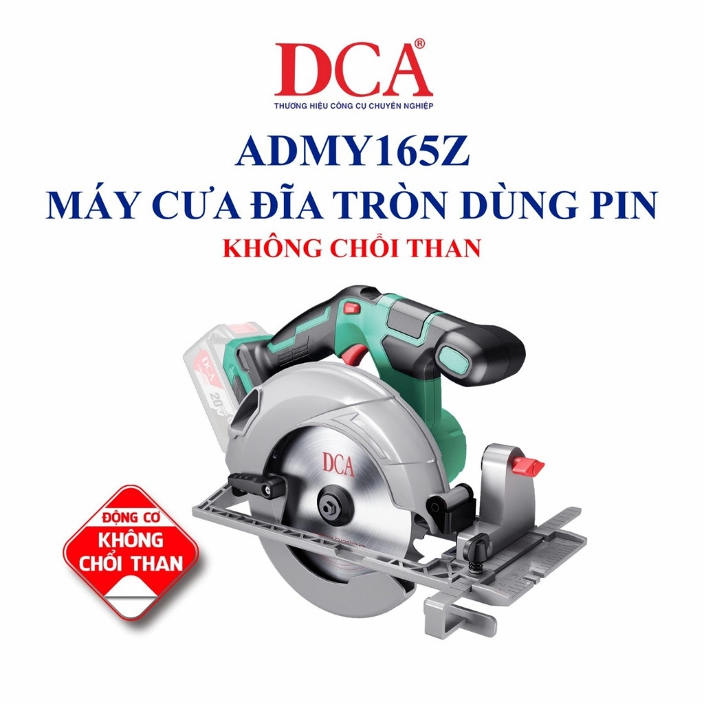 Thân máy cưa đĩa dùng pin DCA admy165z 20v/4.0ahx2 tạo ấn tượng với thiết kế bên ngoài bắt mắt