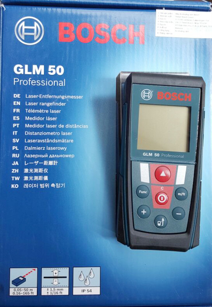 Những thông số chi tiết của máy đo laser Bosch