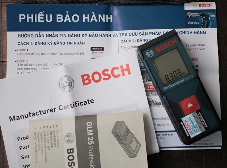 Cần cần kiểm tra kỹ các phiếu bảo hành trước khi mua thước