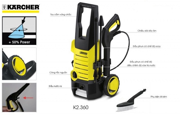 Máy phun rửa cao áp Karcher K2 360