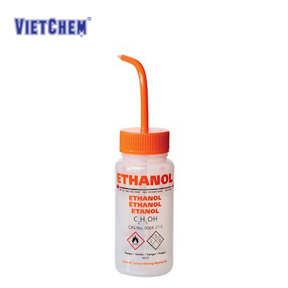 Bình tia nhựa LDPE miệng rộng 500ml đựng ethanol Azlon