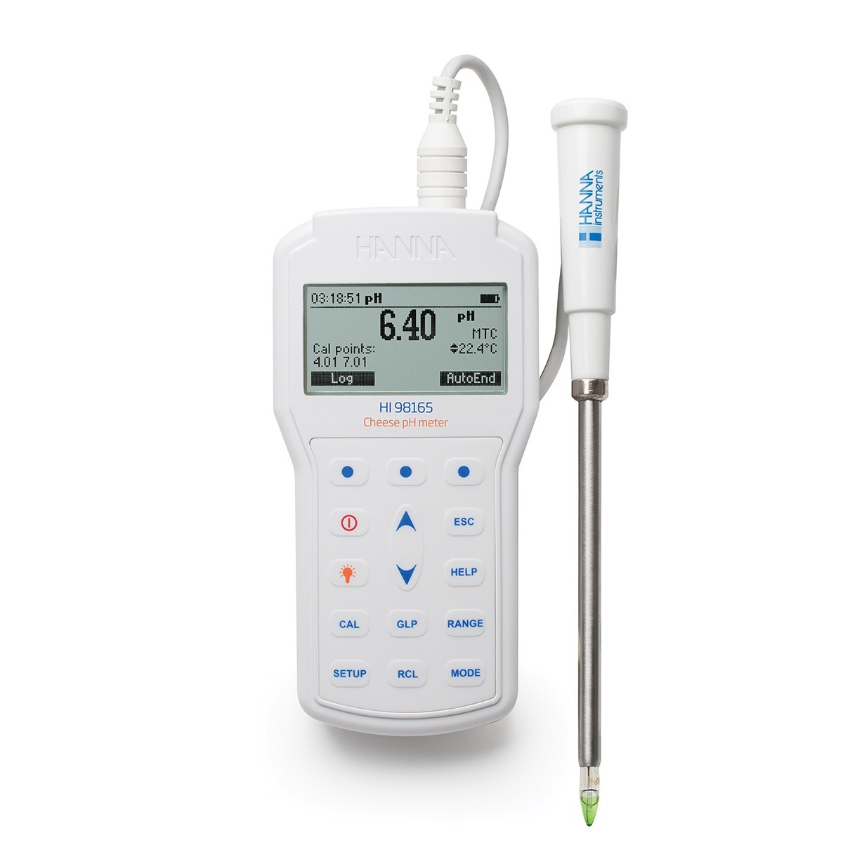 Máy Đo pH/Nhiệt Độ Trong Pho Mát Chuyên Nghiệp HI98165 Hanna