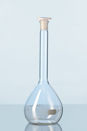 Bình định mức class A, nút nhựa, chữ trắng-200ml Duran