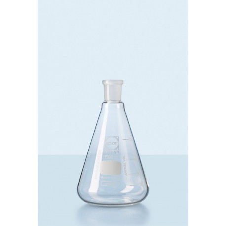 Bình tam giác cổ mài, 24/29 100ml  chưa có nút Duran