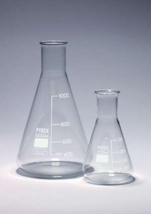 Bình tam giác cổ hẹp 100ml, bằng thủy tinh PYREX