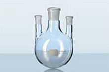 Bình cầu đáy tròn, 3 cổ NS29/32, 2x14/23 2000ml Duran