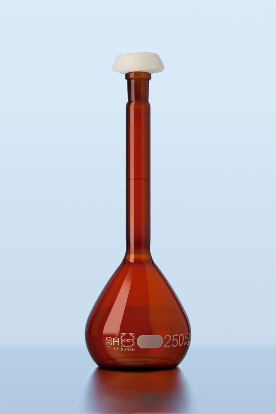 Bình định mức nâu A 500ml 19/26 Duran
