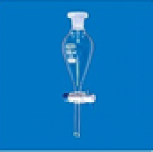 Bình lắng gạn quả lê khóa nhựa 125ml Genlab