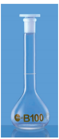 Bình định mức class B nắp nhựa 100ml Borosil
