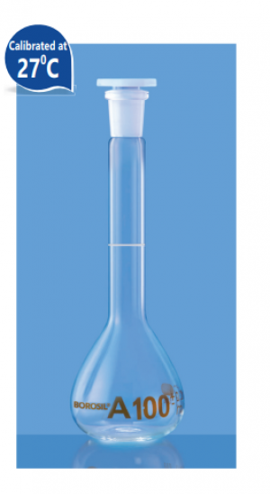 Bình định mức nút nhựa class A 20ml, hiệu chuẩn ở 27ºC Borosil