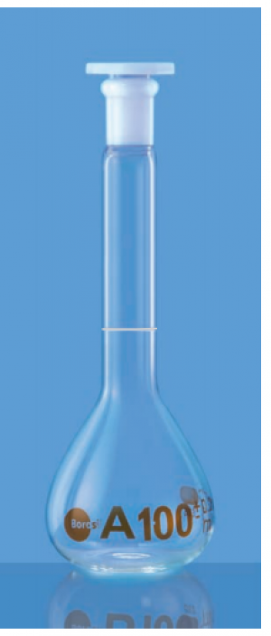 Bình định mức nút nhựa class A 20ml Borosil