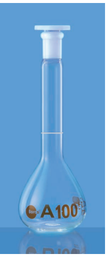 Bình định mức nút nhựa class A 200ml Borosil