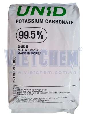 Potassium carbonate K2CO3 99,5%, Hàn Quốc, 25kg/bao