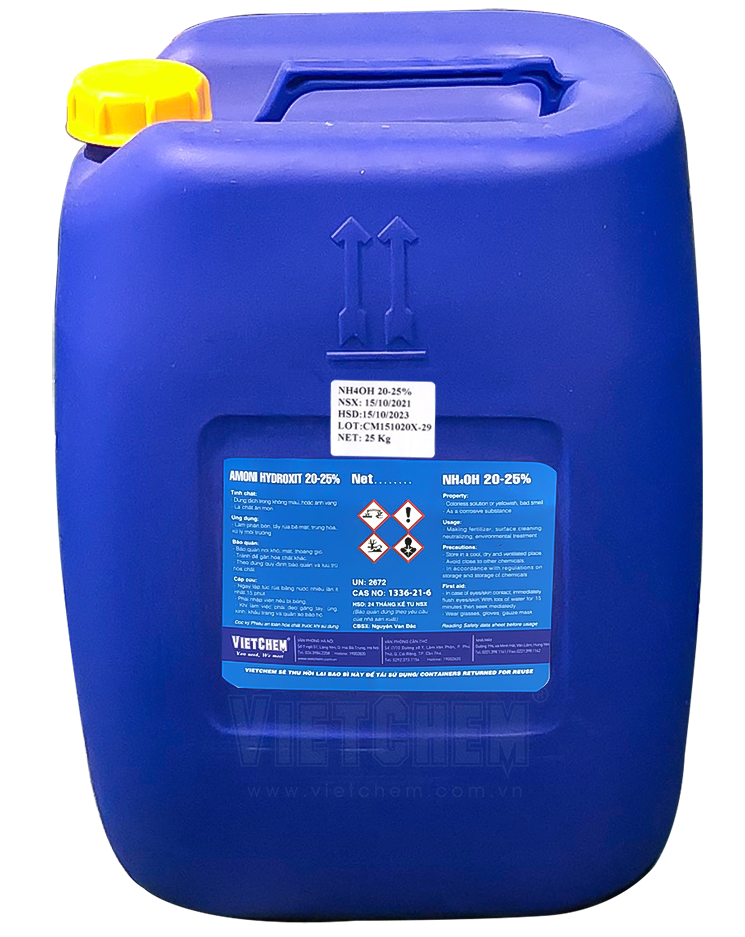 Amoni Hydroxit NH4OH 20 - 25%, Việt Nam