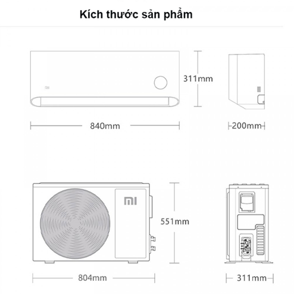 Điều Hòa Xiaomi 9000 BTU Cấp 1