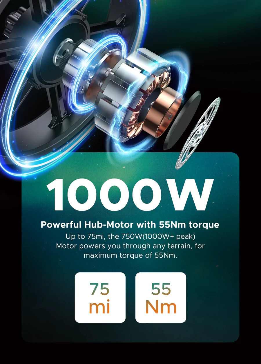 Engwe Engine Pro Aurora màu xanh